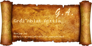 Grünblat Attila névjegykártya